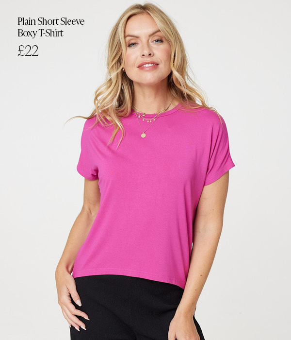 Plain Short Sleeve Boxy T-shirt | Shop Now