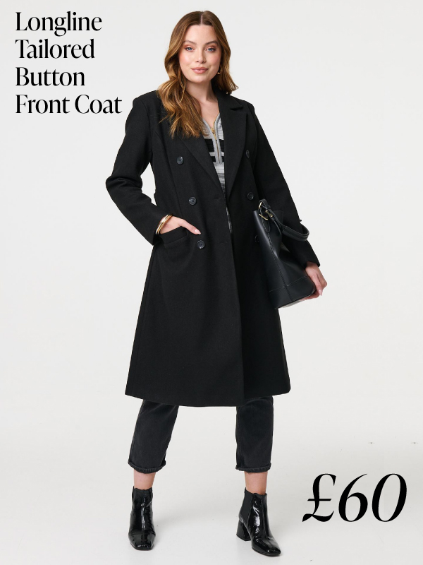 Longline Tailored Button Front Coat | Shop Now