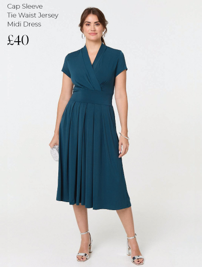 Cap Sleeve Tie Waist Jersey Midi Dress | Shop Now