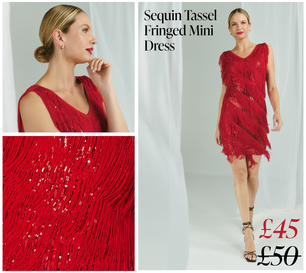 Sequin Tassel Fringed Mini Dress | Shop Now