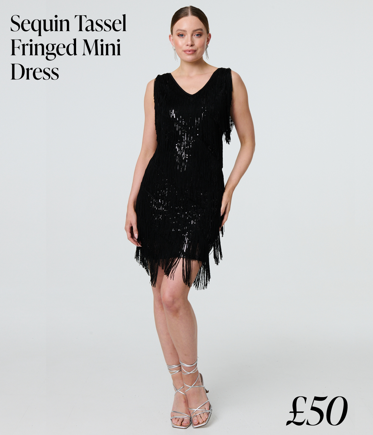 Sequin Tassel Fringed Mini Dress | Shop Now