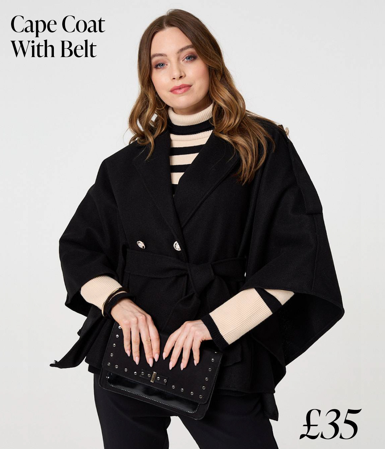 Cape Coat With Belt | Shop Now